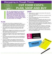 Cut Food Costs: Plan, Shop and Buy